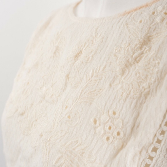 Zara Women Embroidered Crop Top Shirt Blouse XXL - Picture 4 of 7